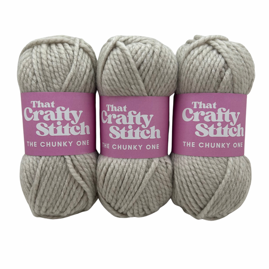 Beige super chunky yarn