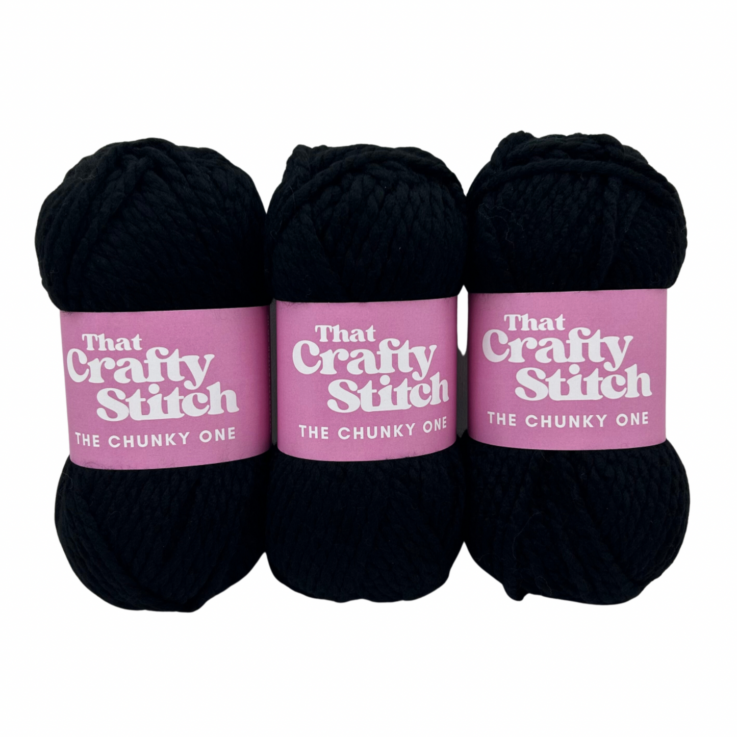 Black Super Chunky Yarn - Acrylic