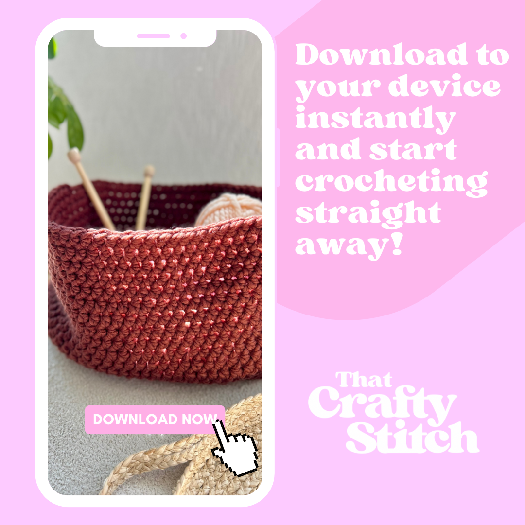 crochet basket bag digital pattern - beginner crochet pattern