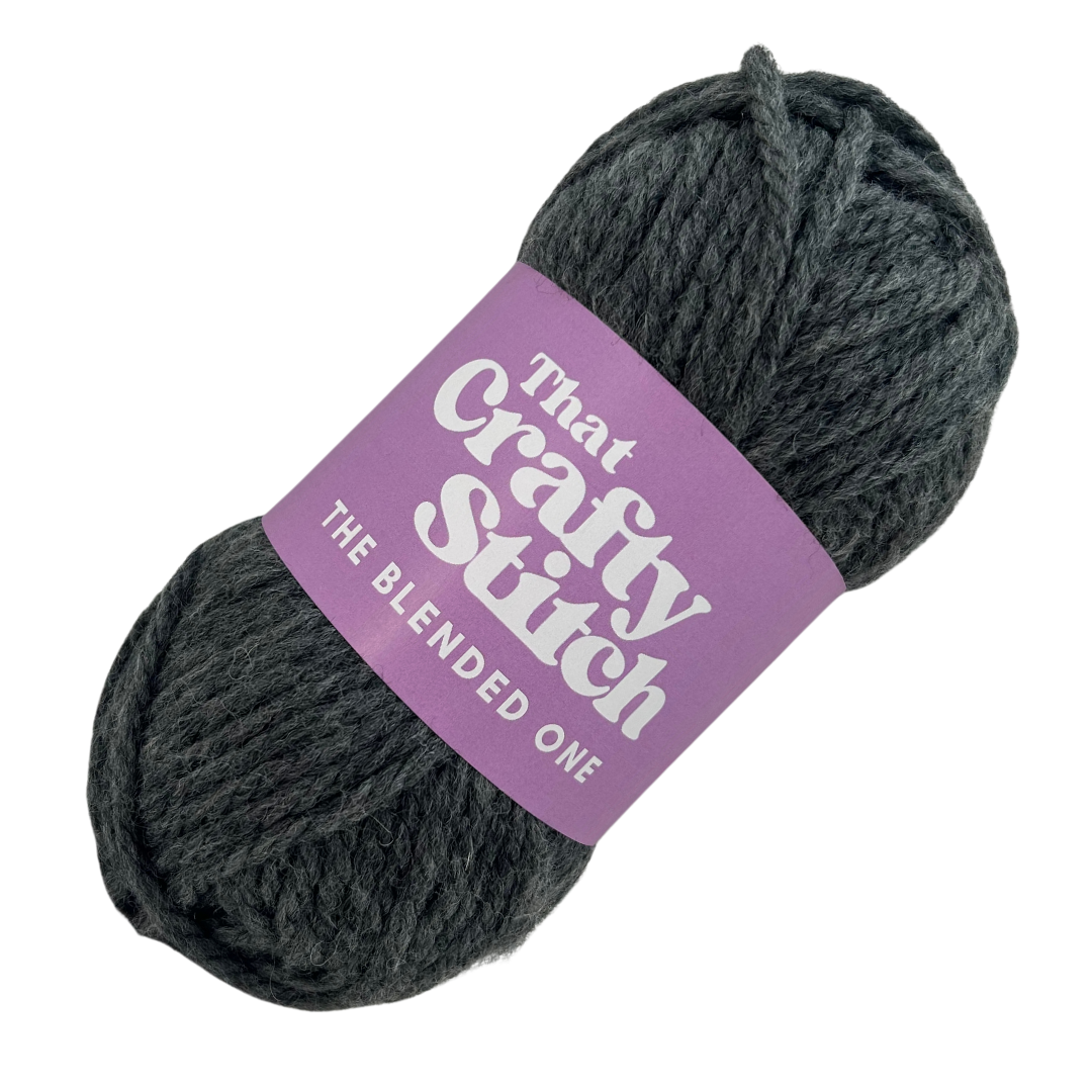 SUPER CHUNKY WOOL BLEND YARN Charcoal Grey That Crafty Stitch