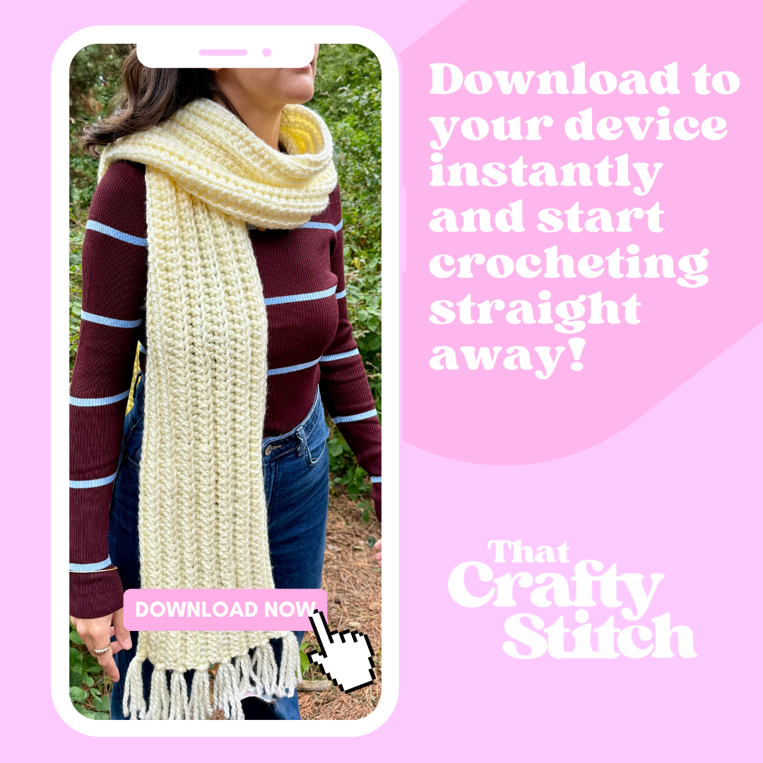 Chunky tassel crochet scarf digital patter | crochet pattern | crochet scarf digital pattern | PDF file