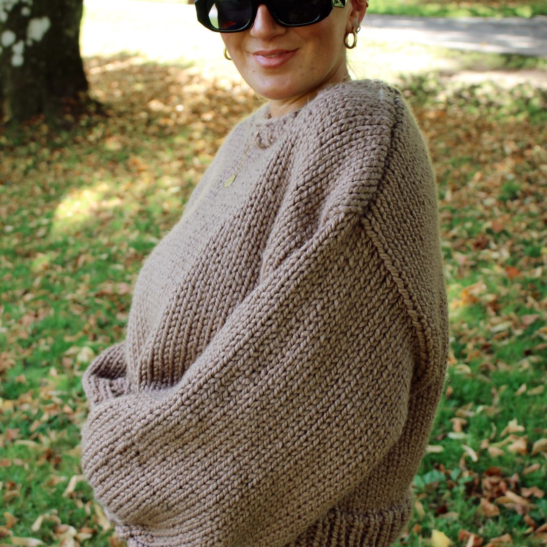 easy chunky jumper knitting pattern | beginner friendly jumper knitting pattern | digital download