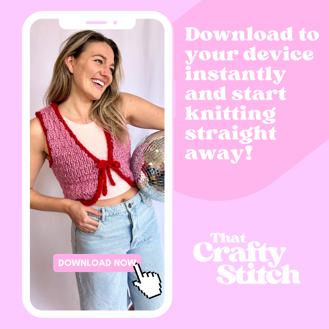 The Georgia Waistcoat - Chunky textured waistcoat digital knitting pattern