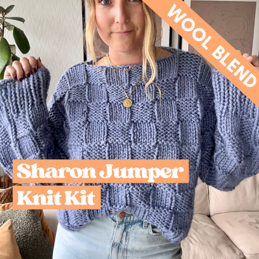 wool blend knitting kit - the Sharon jumper