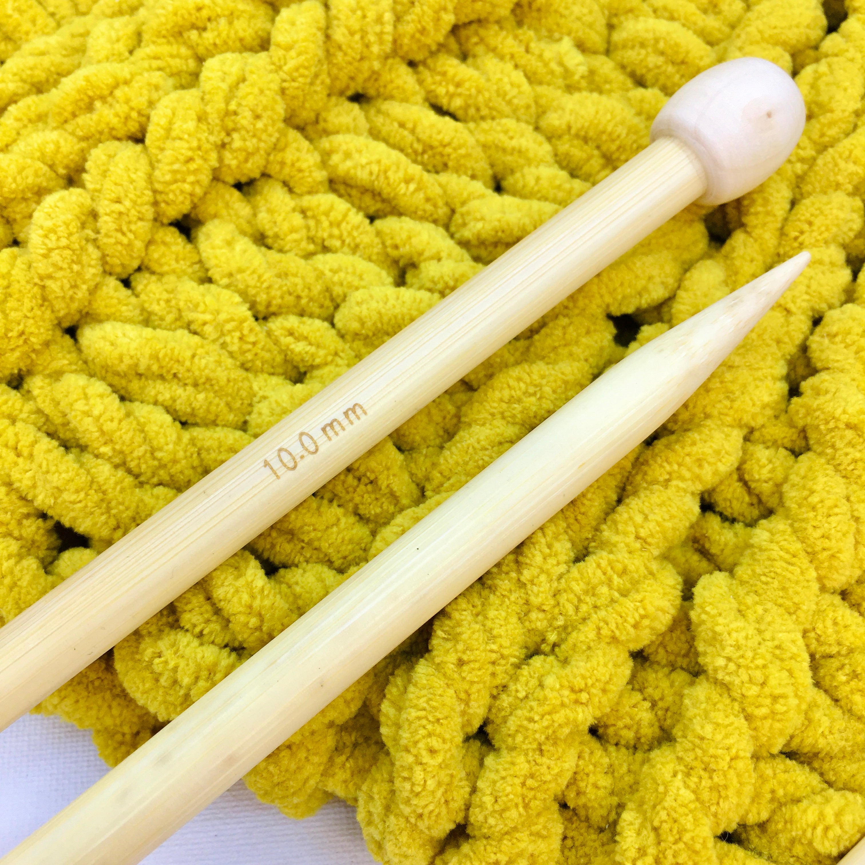 10mm straight bamboo knitting needles
