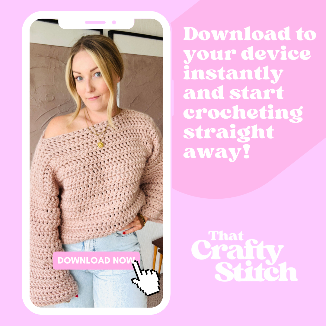 Laura chunky crochet jumper pattern - beginner friendly digital crochet pattern