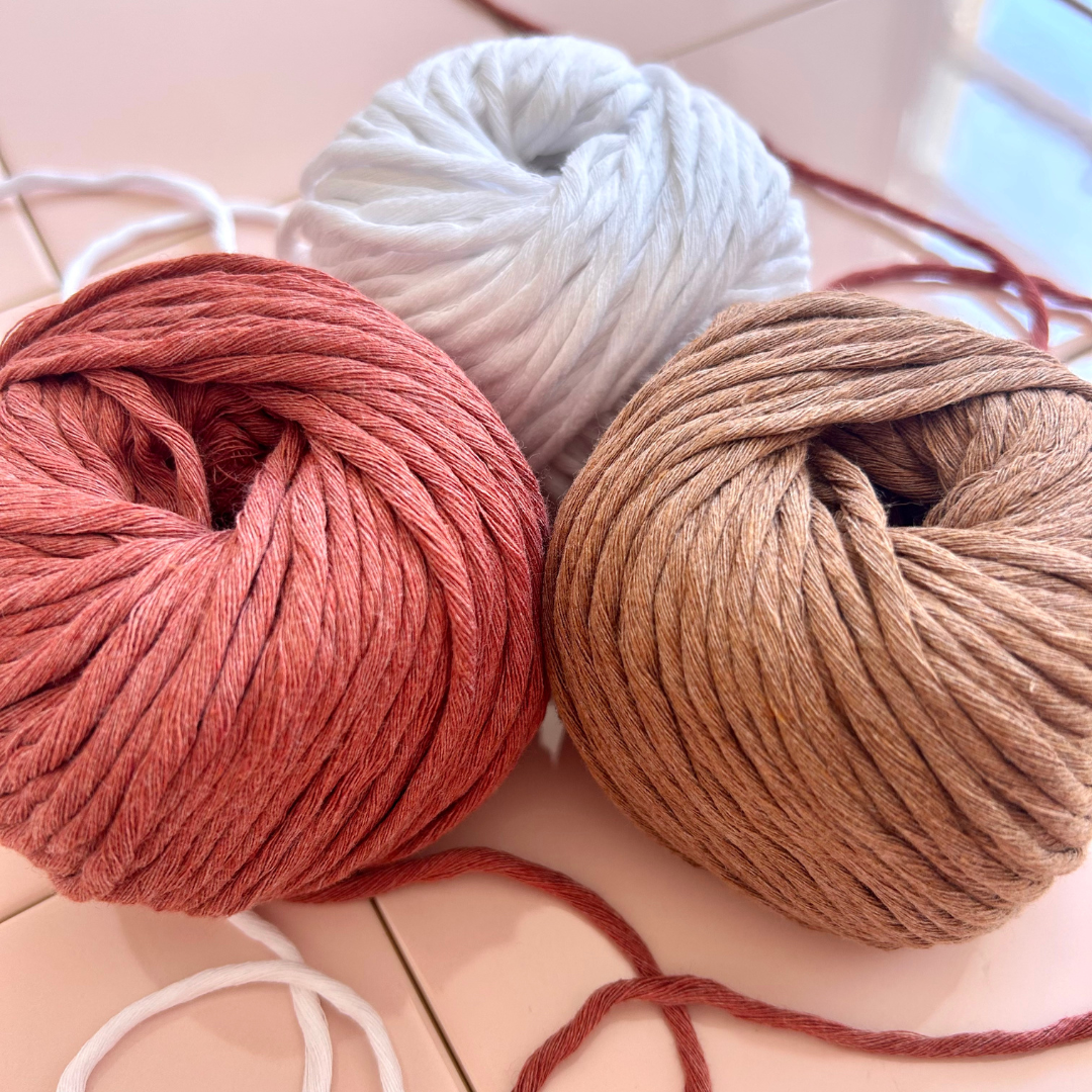 chunky cotton yarn | 100% recycled cotton yarn | for knitting, crochet and macrame