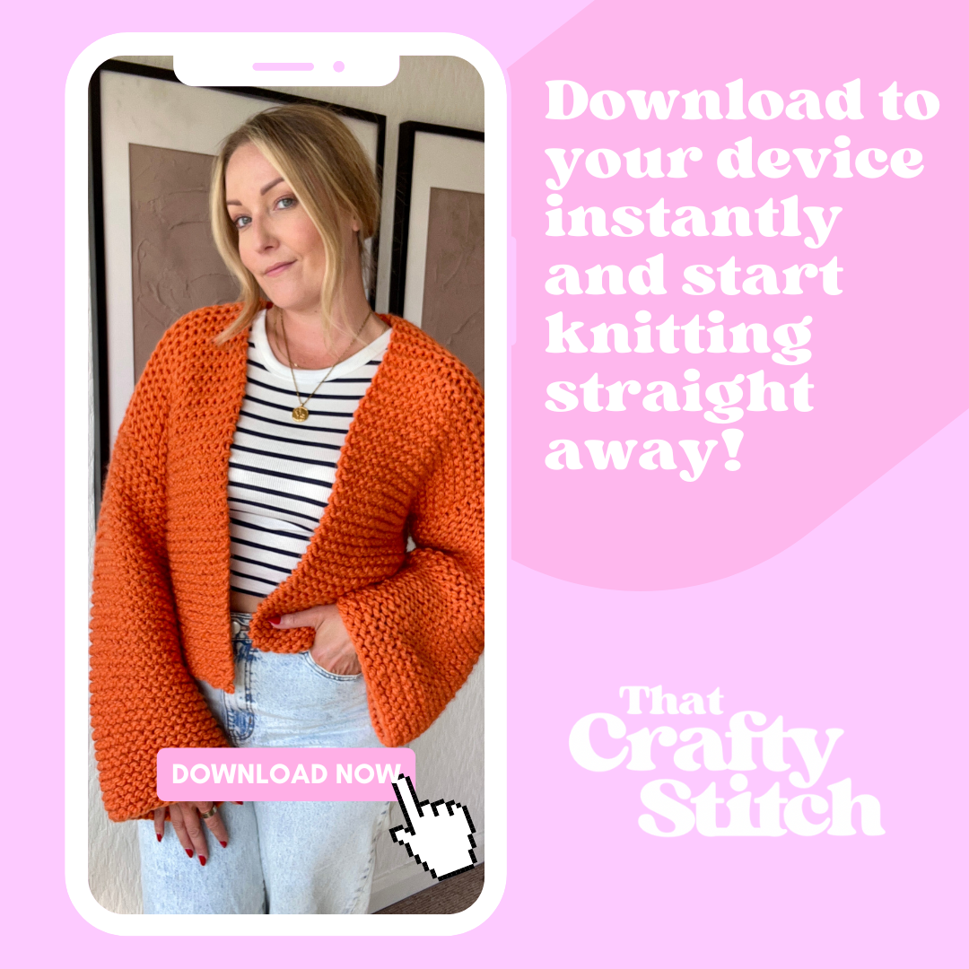 Beginner friendly digital knitting pattern | knit your own cardigan | easy cardigan knitting pattern