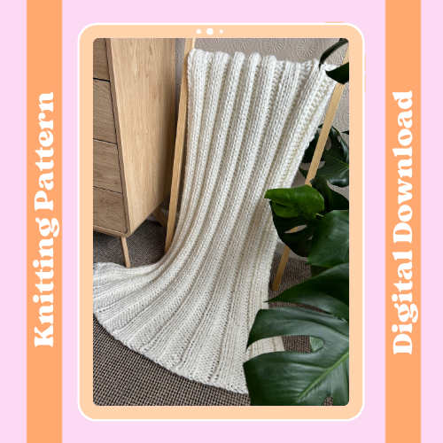 weighted ribbed blanket knitting pattern