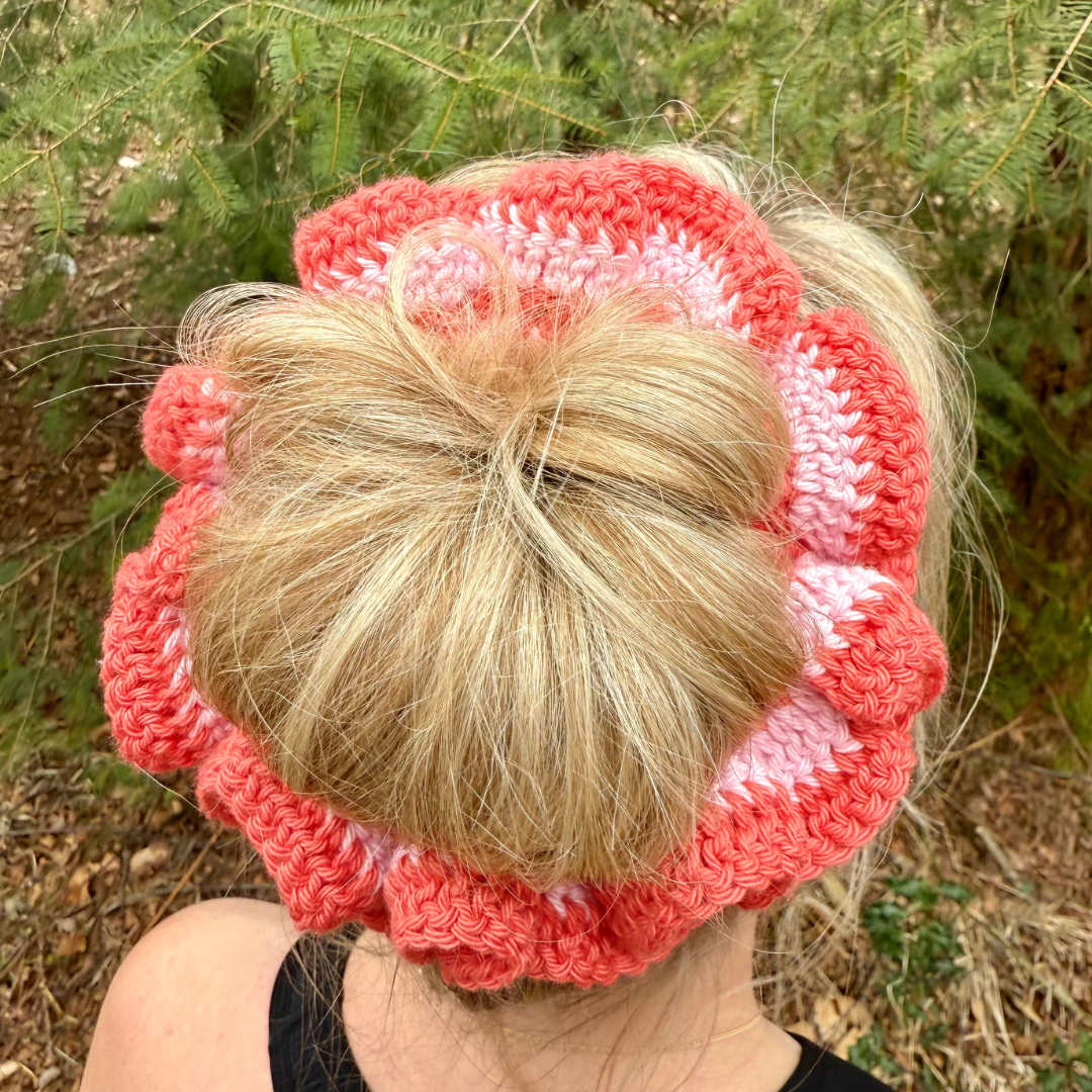 Ruffle scrunchie crochet pattern | beginner friendly crochet pattern | digital pattern