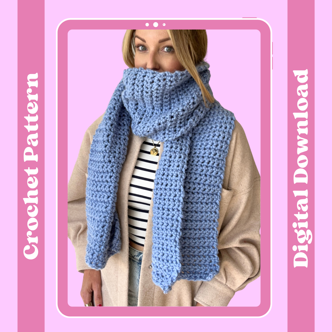 CROCHET PATTERN Chunky Scarf Digital Download – That Crafty Stitch