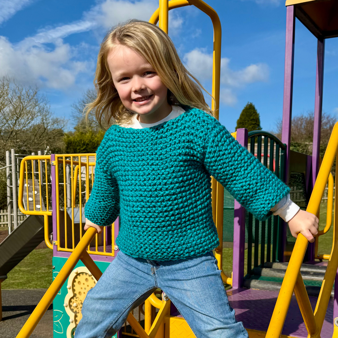 Mini jumper knitting pattern | digital knitting pattern | Childs jumper knit pattern | easy kids sweater