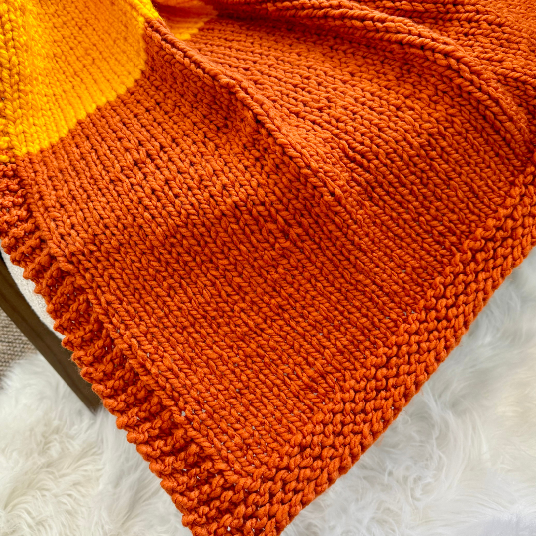 Triple Block Blanket Knitting pattern | digital download knitting pattern | beginner friendly blanket pattern