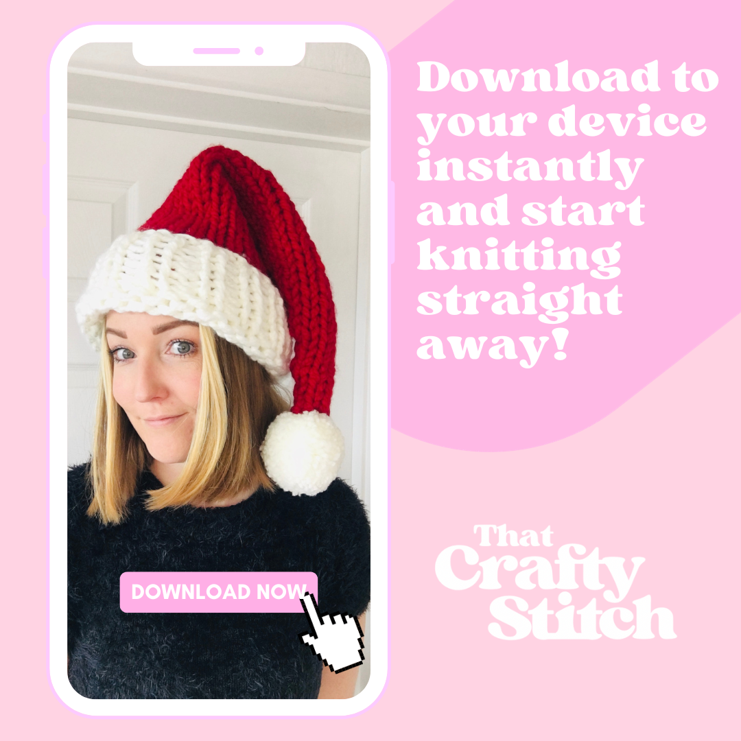 chunky santa hat knitting pattern