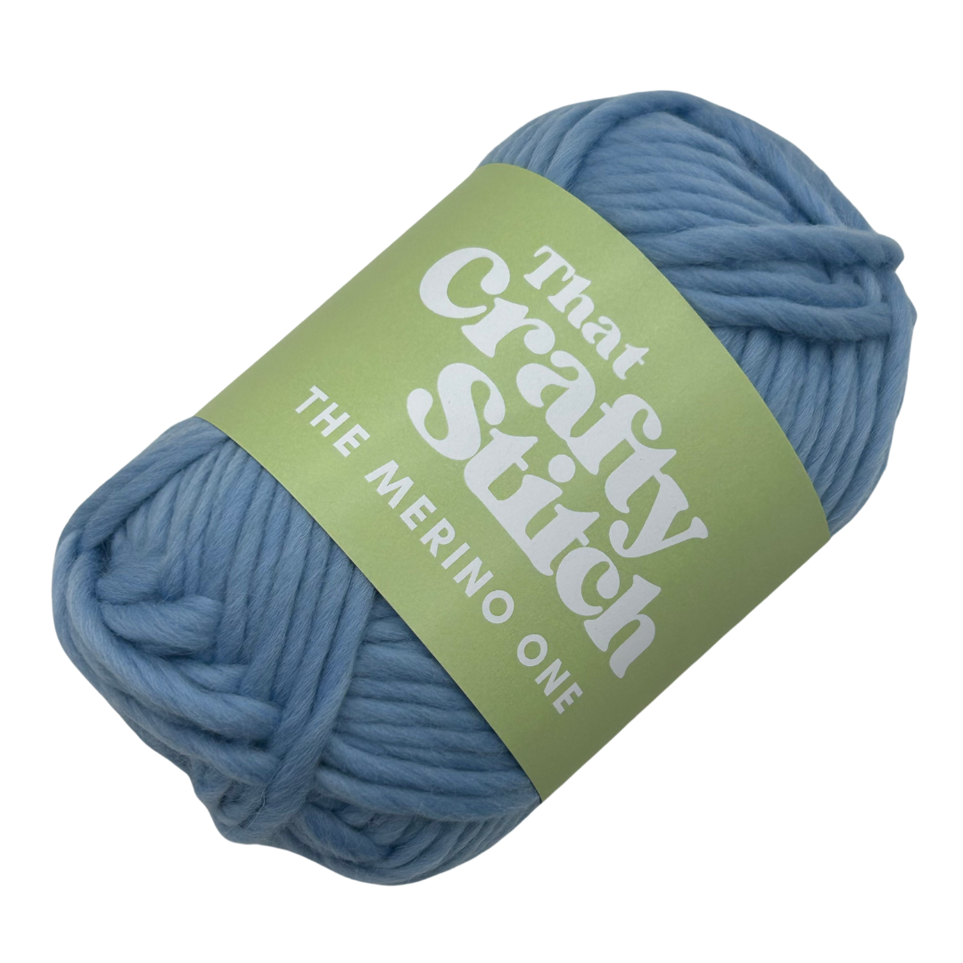 Blue super chunky merino wool