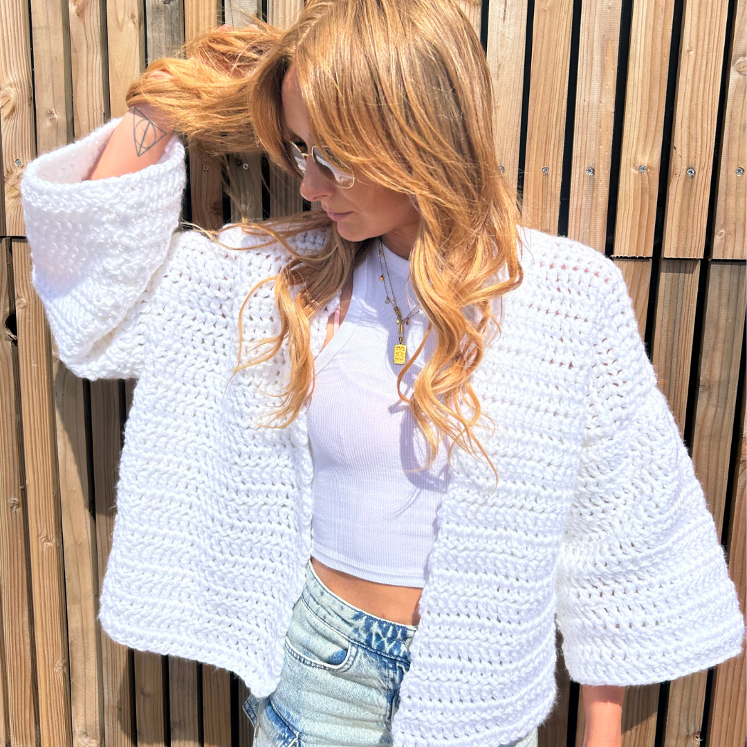 The Olivia Cardigan Kit - Learn how to crochet - beginner crochet kit