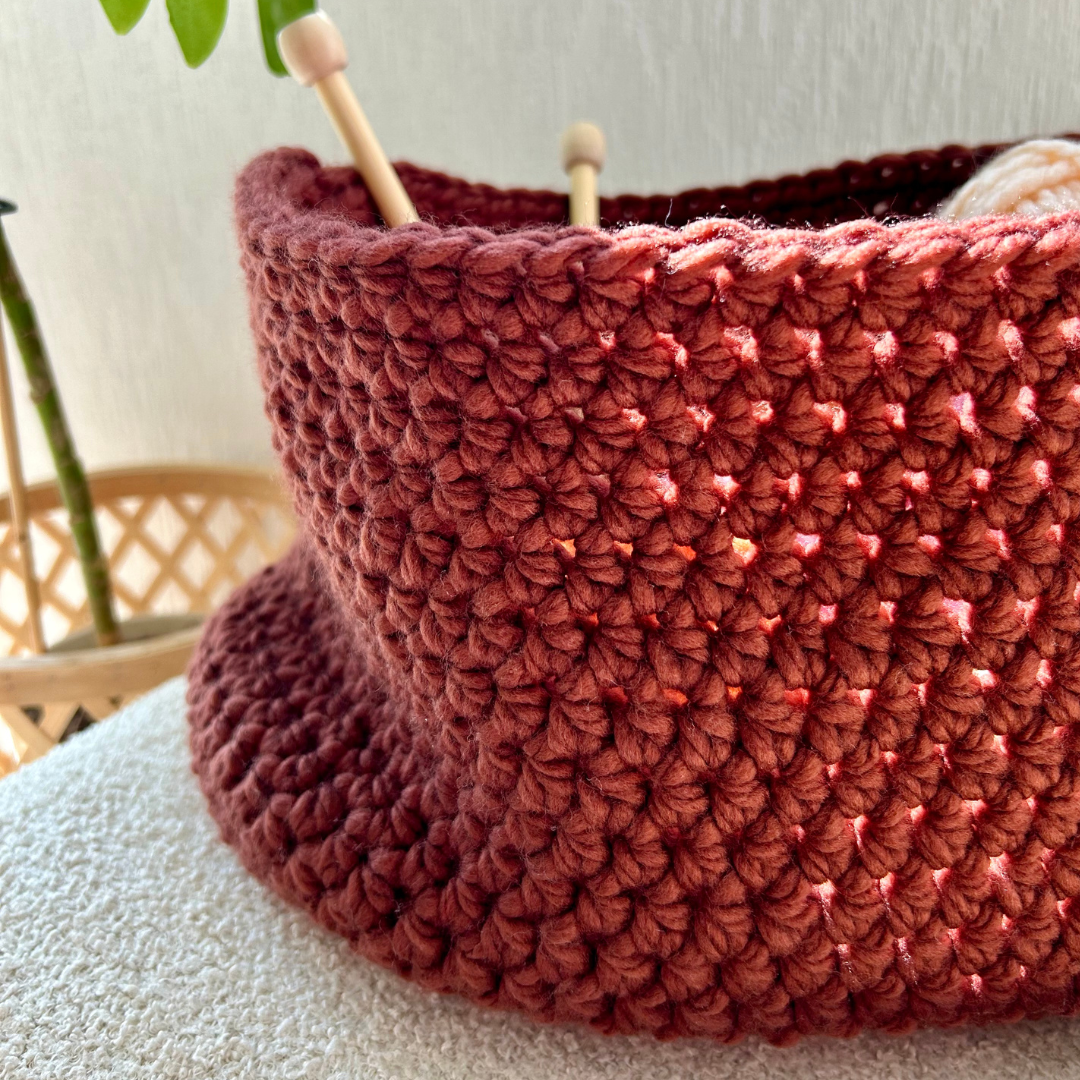 crochet basket bag digital pattern - beginner crochet pattern
