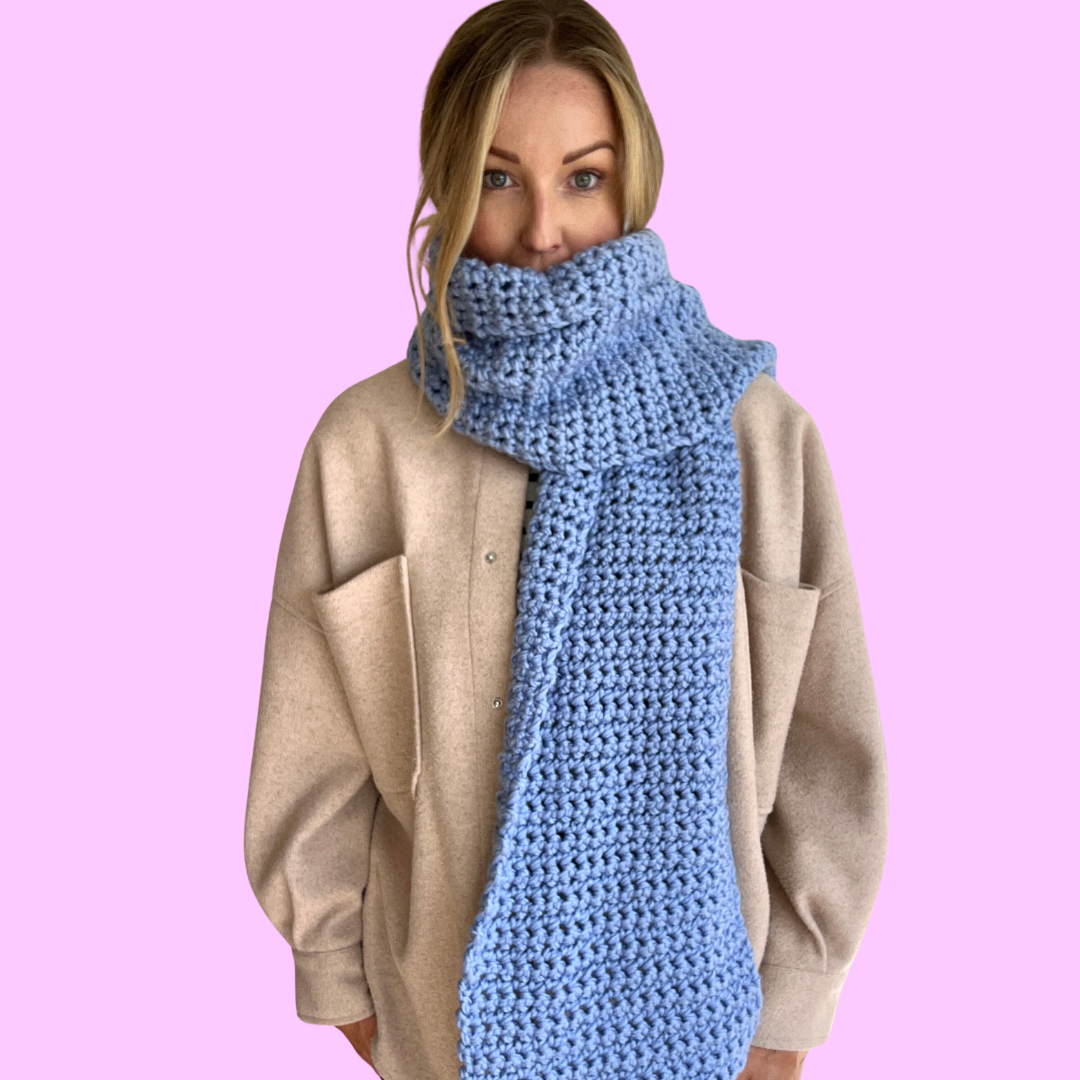 beginner crochet scarf kit - learn how to crochet
