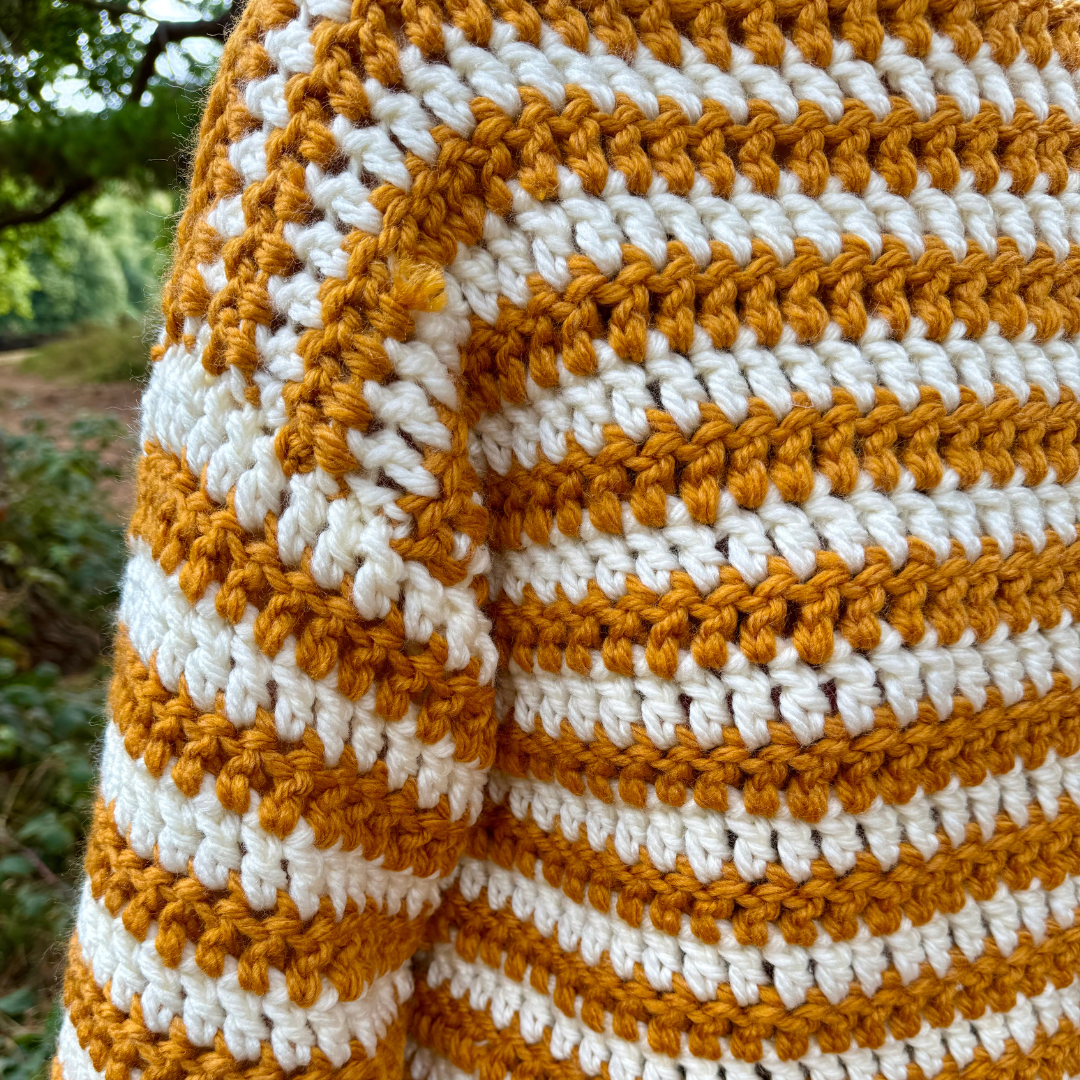 Stripe Laura jumper | beginner friendly crochet jumper | chunky stripe crochet sweater