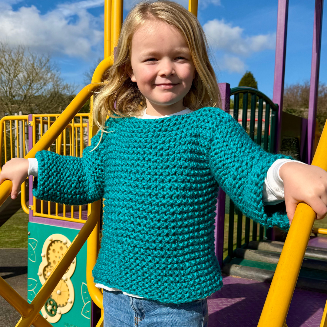 Mini jumper knitting pattern | digital knitting pattern | Childs jumper knit pattern | easy kids sweater