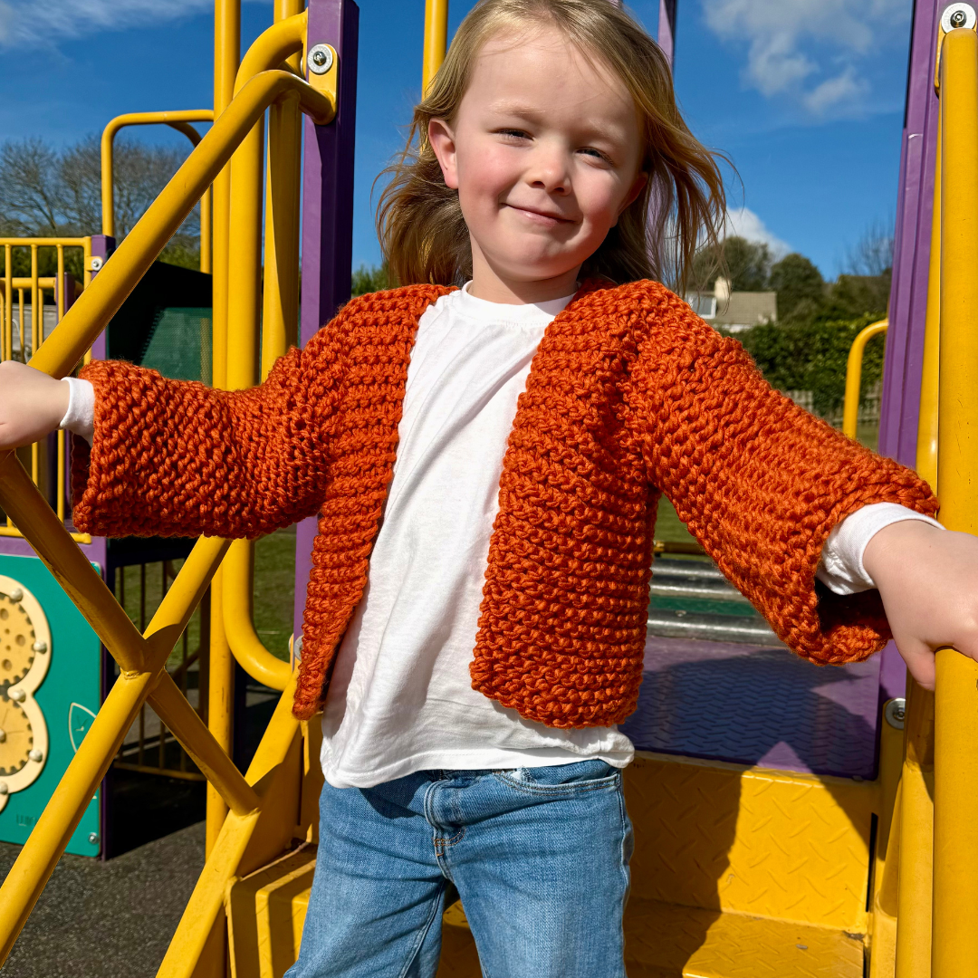 Mini cardigan knitting pattern | kids cardigan pattern | digital knitting pattern | easy Childs cardigan