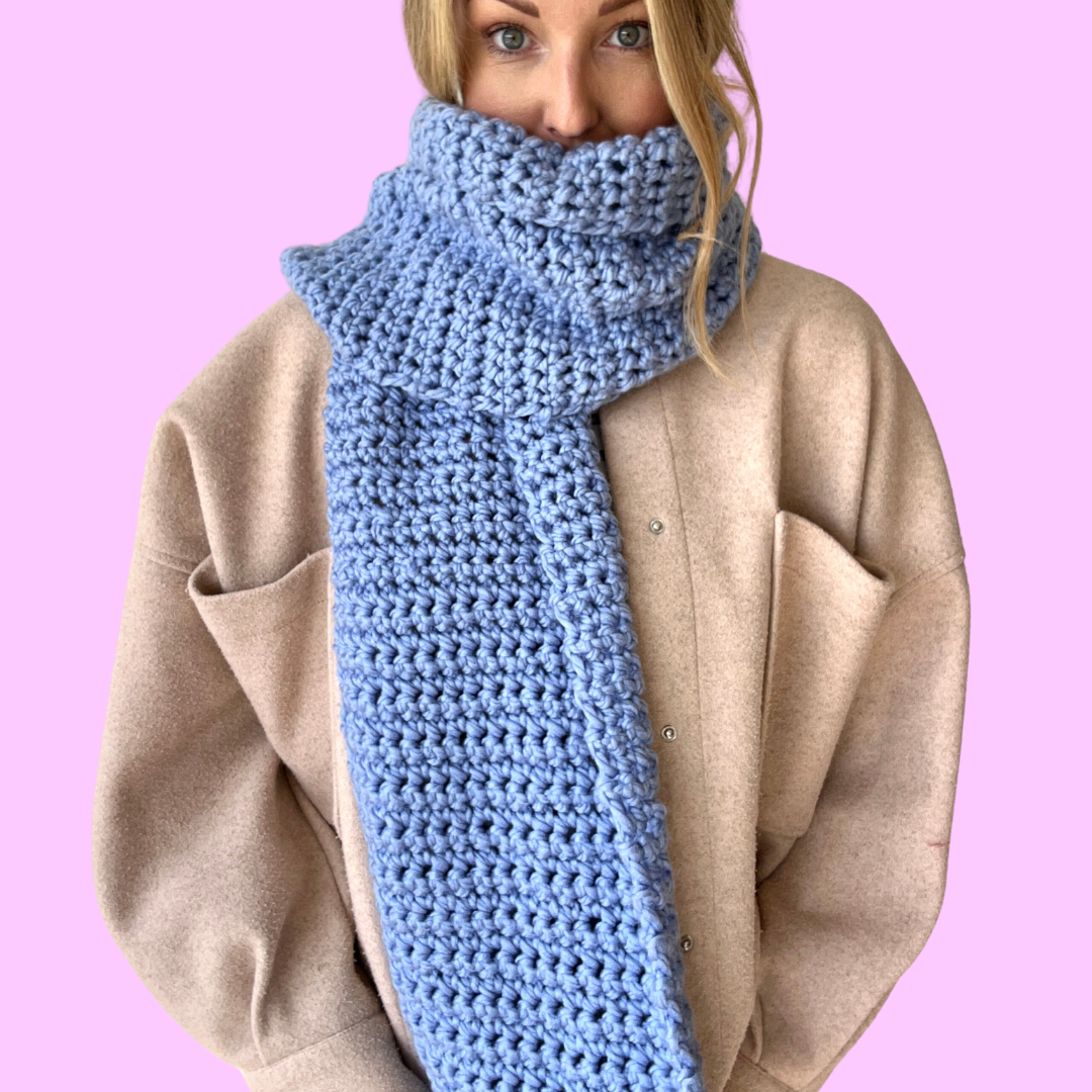 beginner crochet scarf kit - learn how to crochet