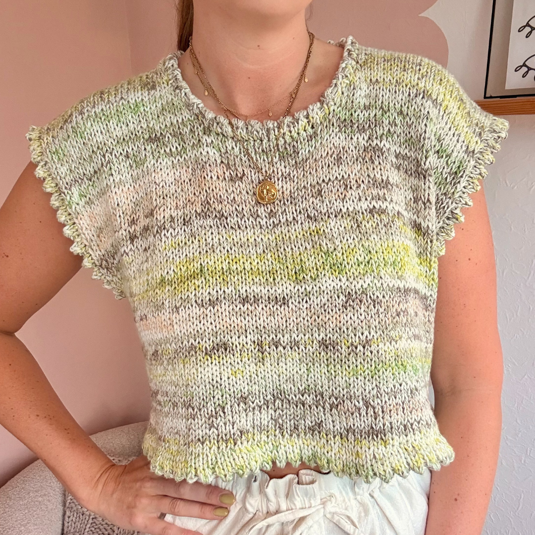 KNITTING KIT - Maddie Tee - Cotton Waves