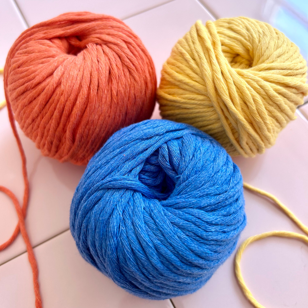 chunky cotton yarn | 100% recycled cotton yarn | for knitting, crochet and macrame
