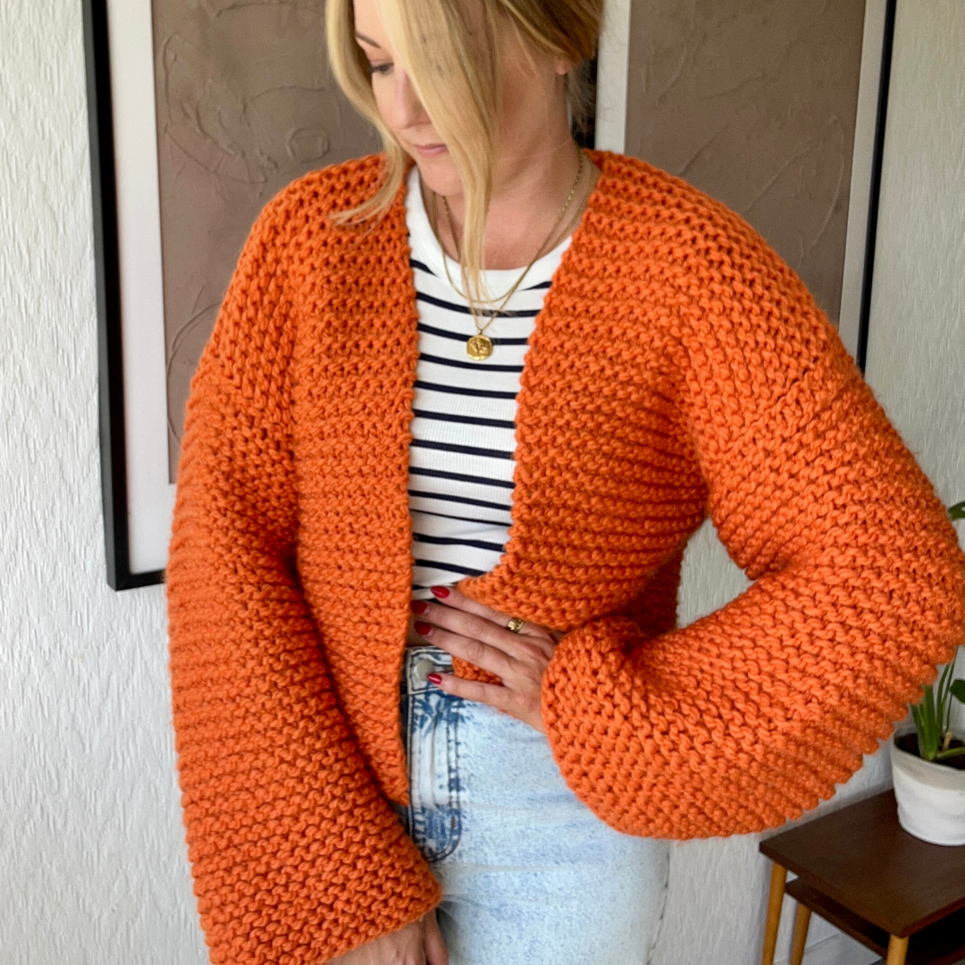 Beginner friendly digital knitting pattern | knit your own cardigan | easy cardigan knitting pattern