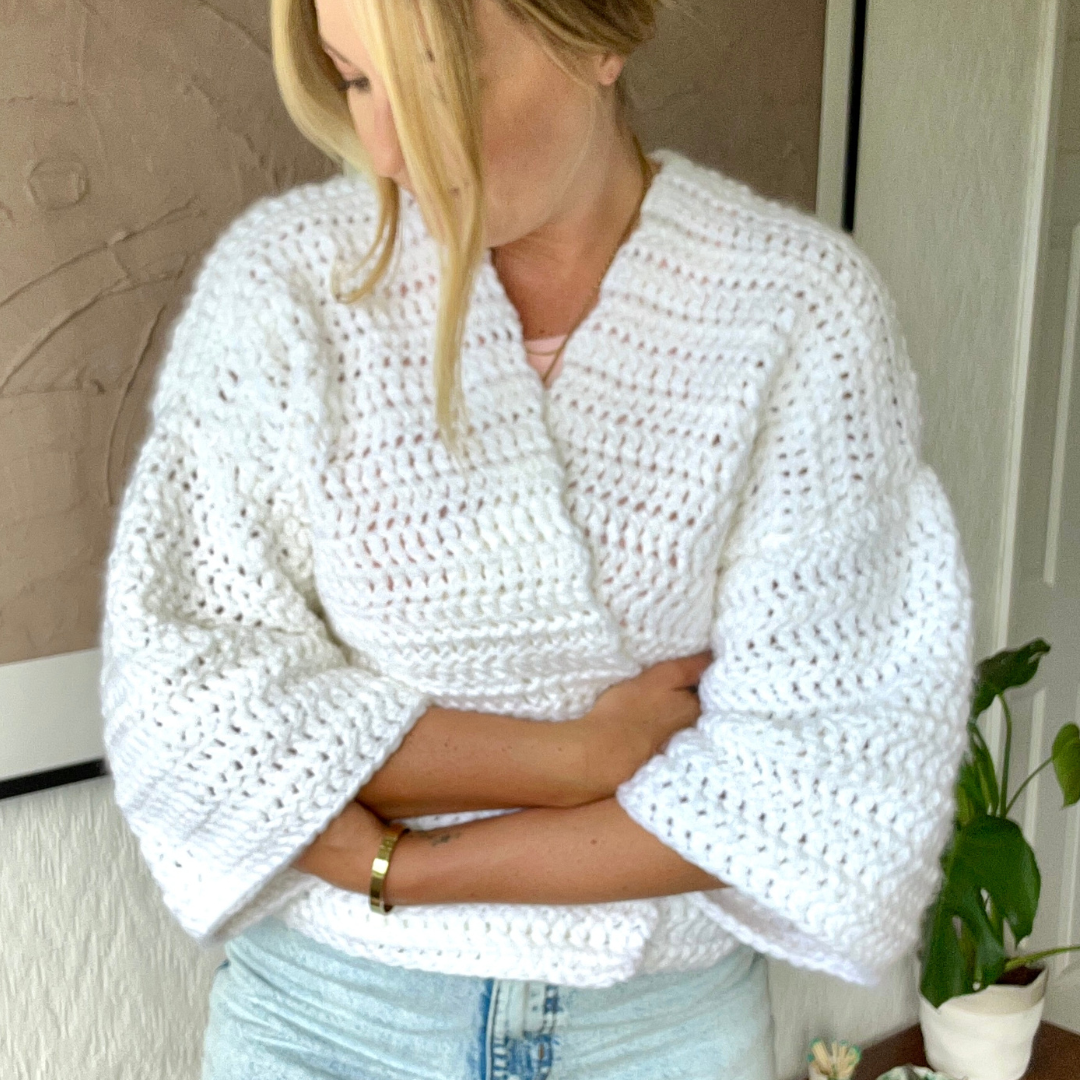 Olivia Crochet cardigan pattern - beginner friendly crochet pattern - digital download