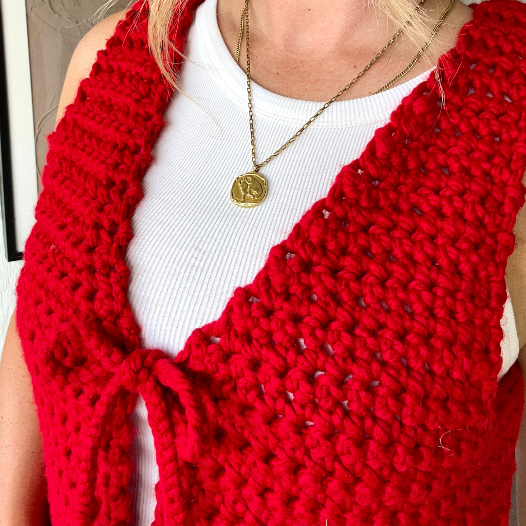 Tessa tie front crochet top pattern - beginner friendly digital crochet pattern