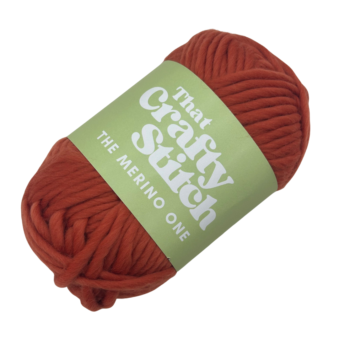 Burnt orange super chunky merino wool