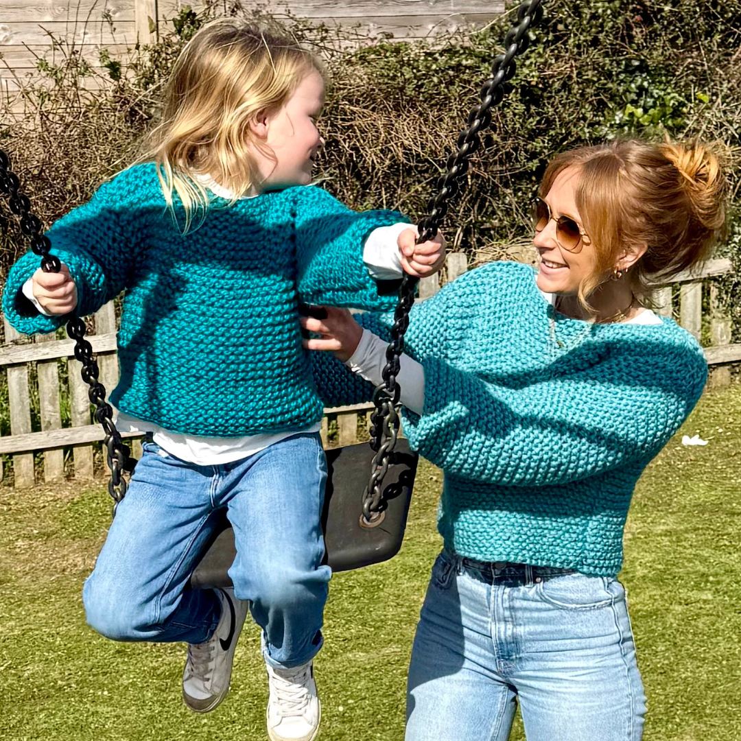 Mini jumper knitting pattern | digital knitting pattern | Childs jumper knit pattern | easy kids sweater