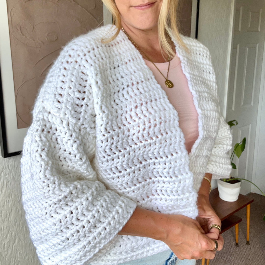 Olivia Crochet cardigan pattern - beginner friendly crochet pattern - digital download