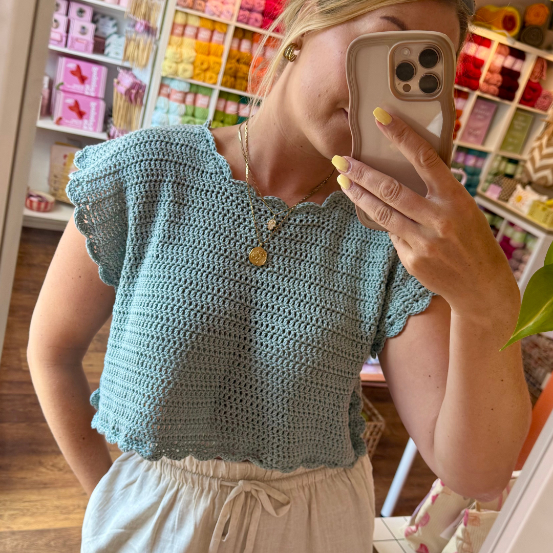Summer crochet tee pattern | digital crochet pattern | beginner friendly crochet