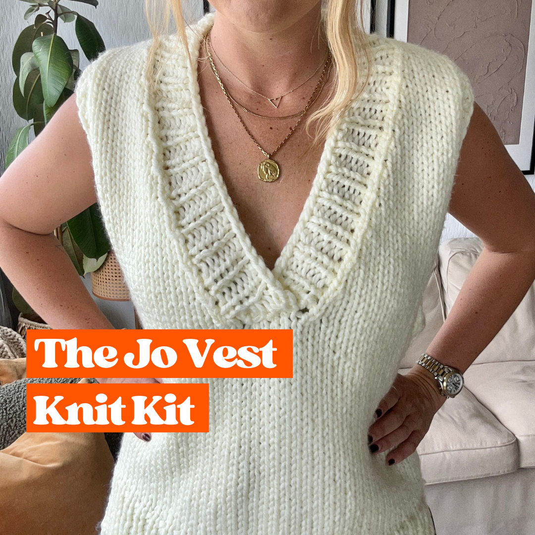 v-neck vest knit kit
