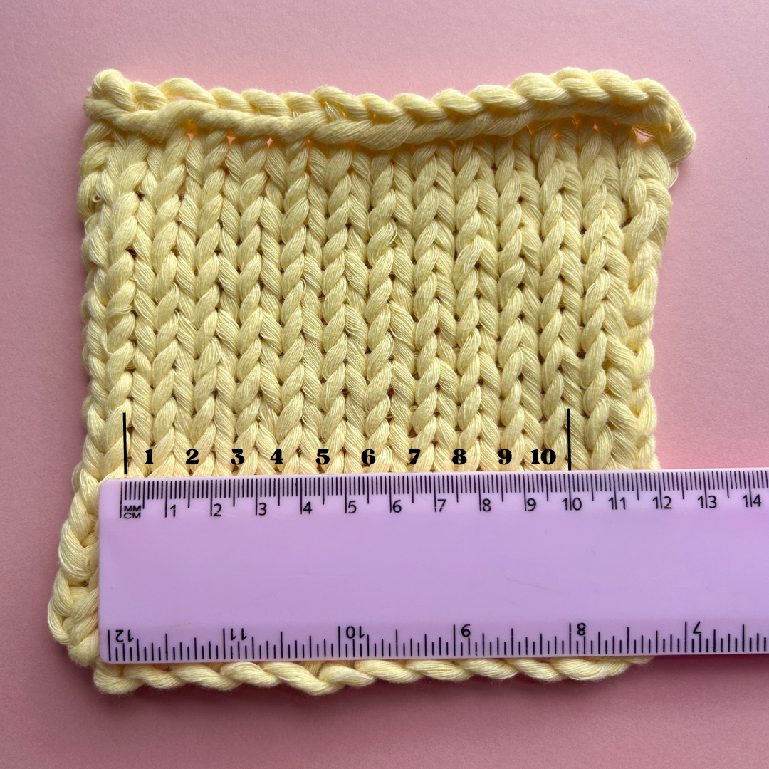 How to measure your stitch gauge in knitting