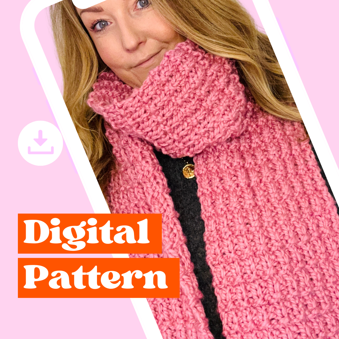 Hurdle scarf digital knitting pattern