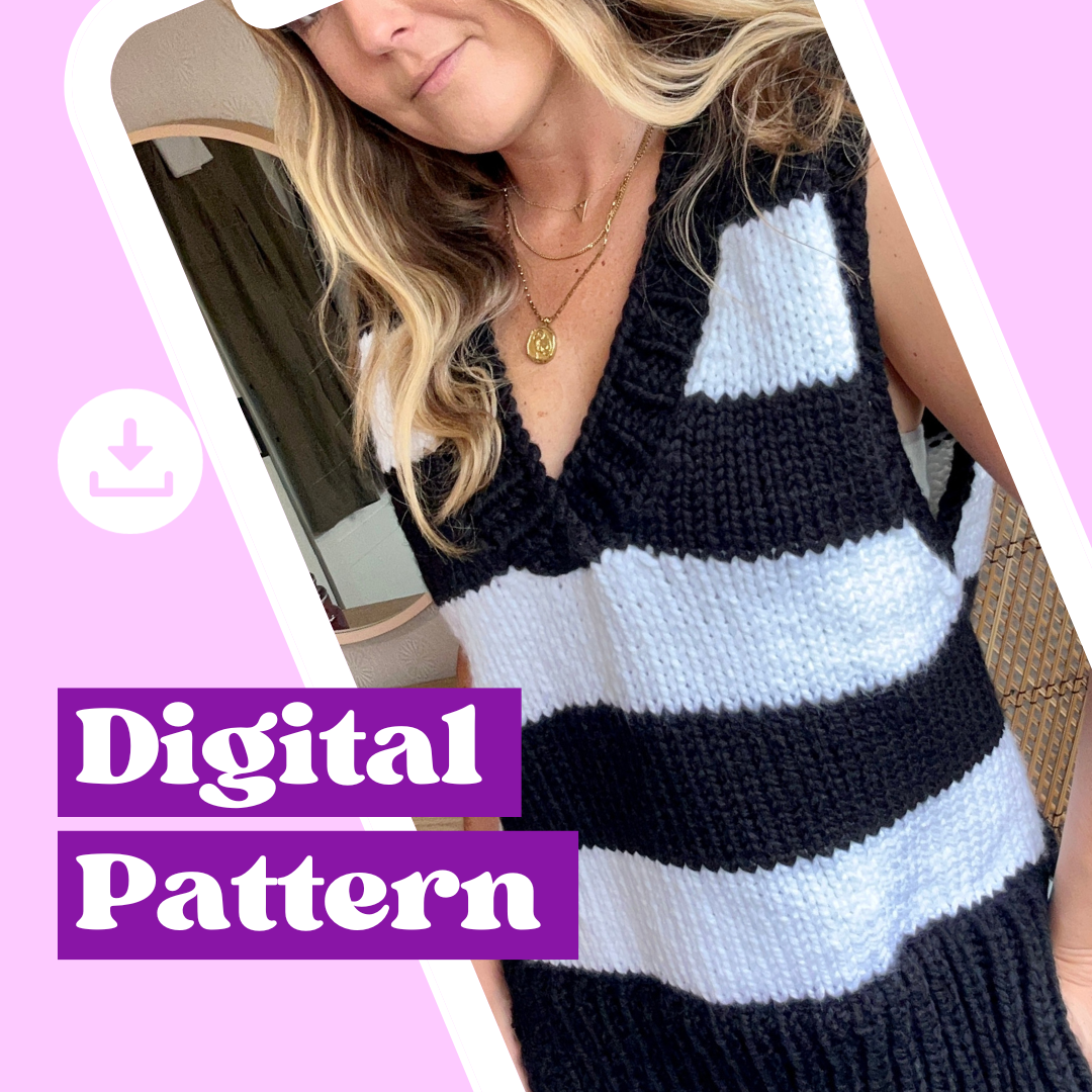 v-neck vest knitting pattern