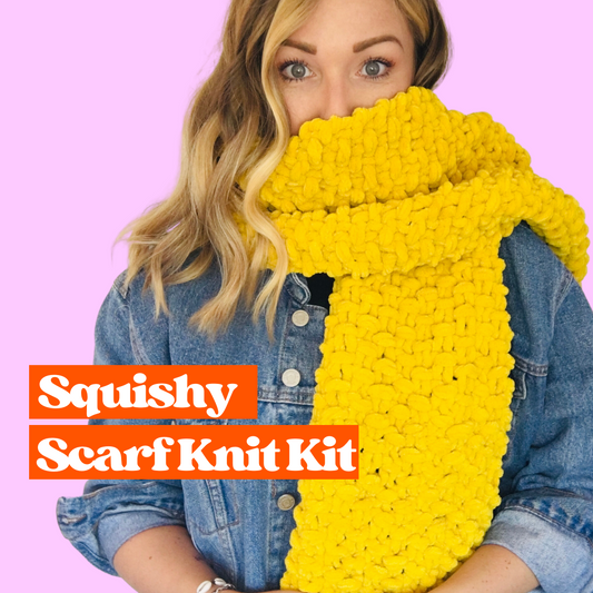 beginner friendly scarf knit kit