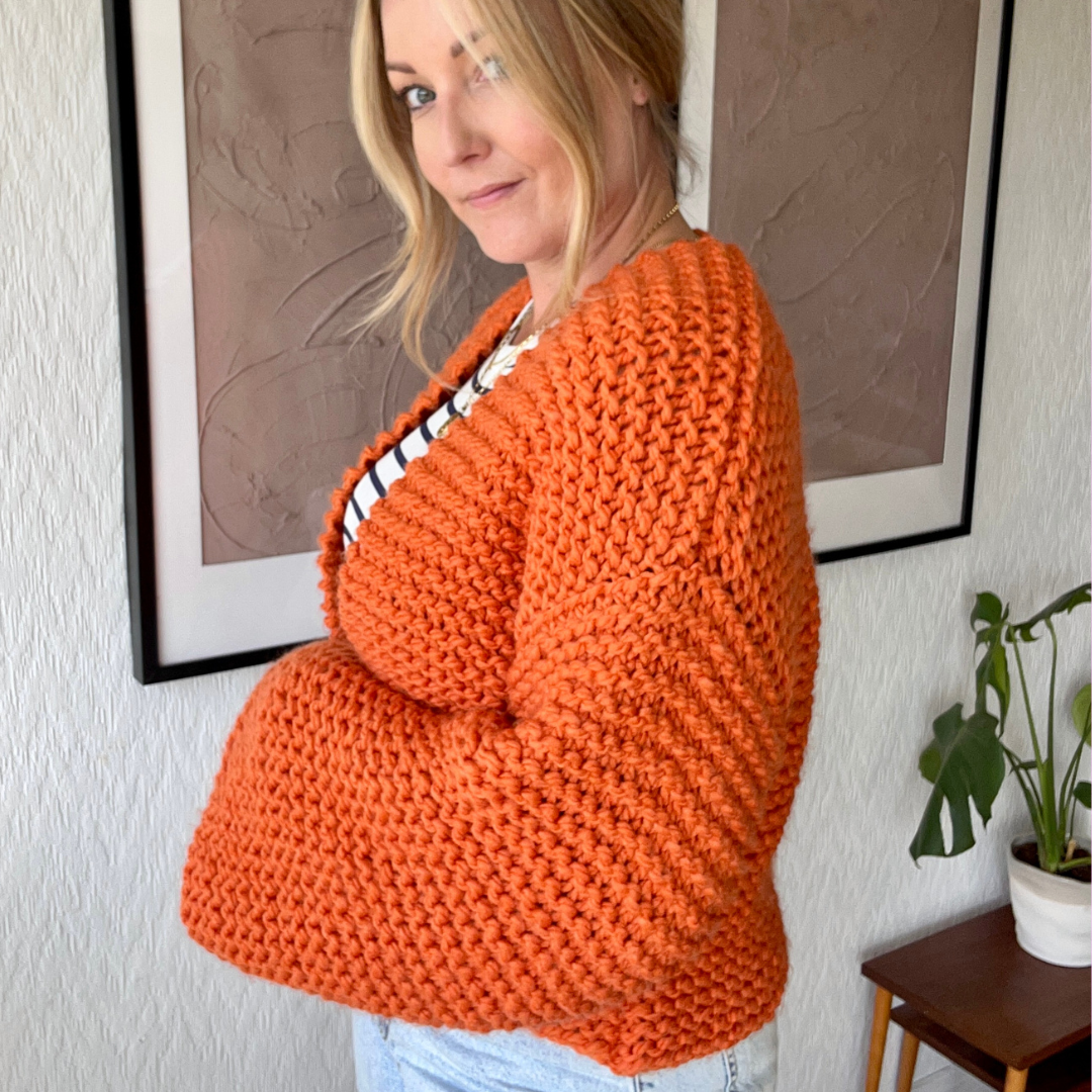 Beginner friendly digital knitting pattern | knit your own cardigan | easy cardigan knitting pattern