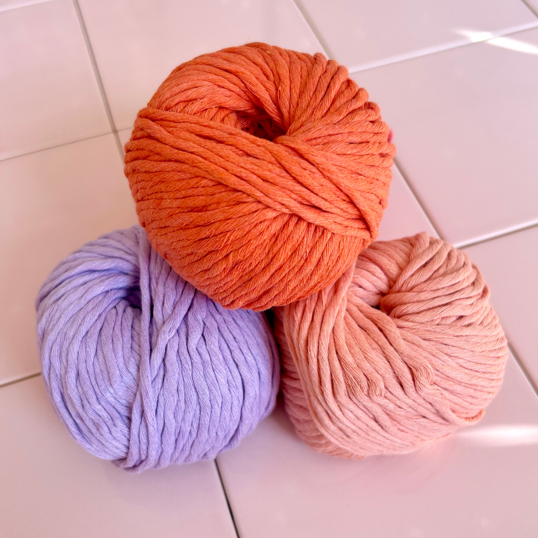 chunky cotton yarn | 100% recycled cotton yarn | for knitting, crochet and macrame