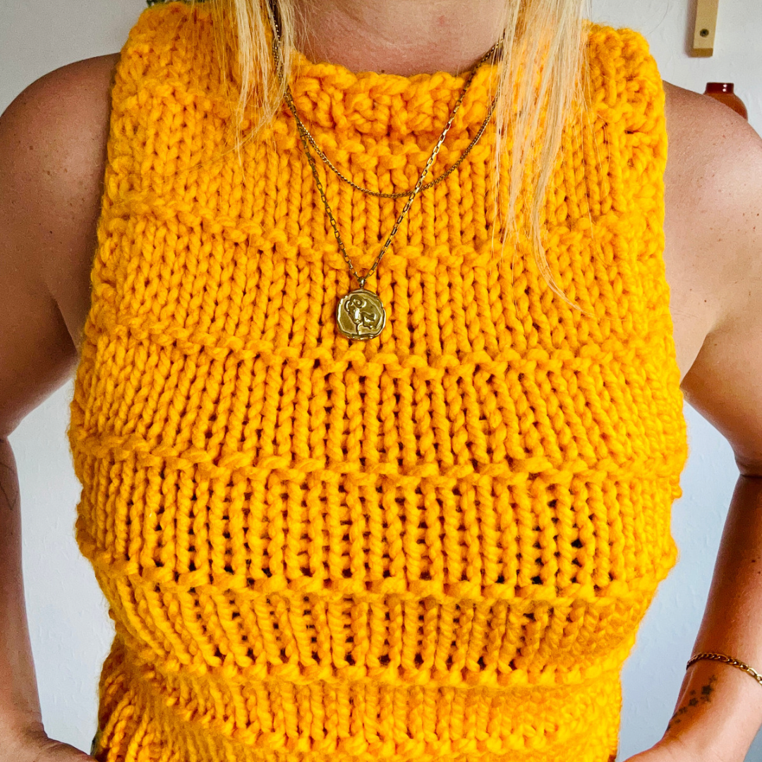 Sweater vest knitting pattern | chunky vest knitting pattern | digital download knitting pattern