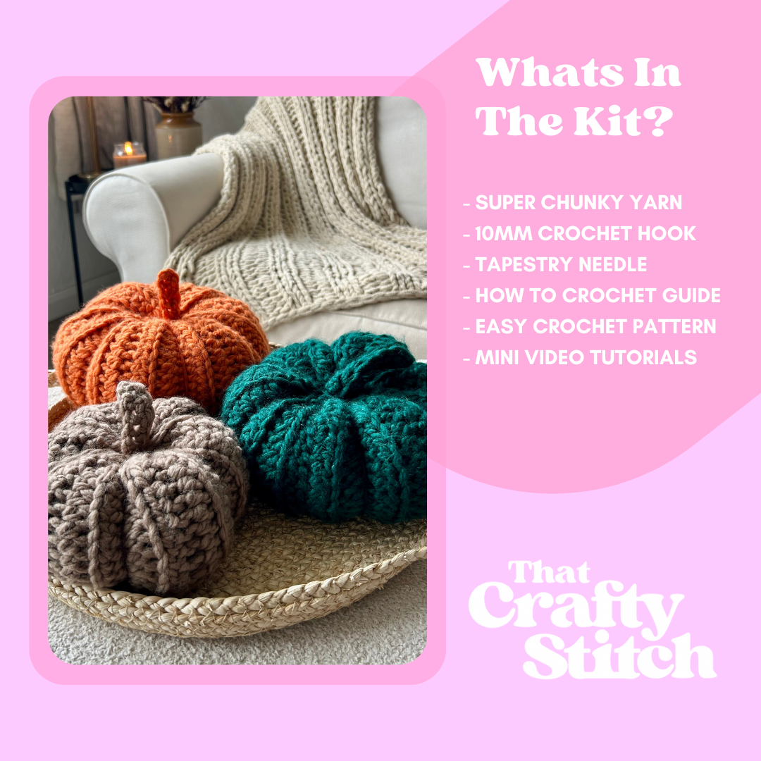 pumpkin crochet kit | beginner crochet kit | autumn | fall pumpkins