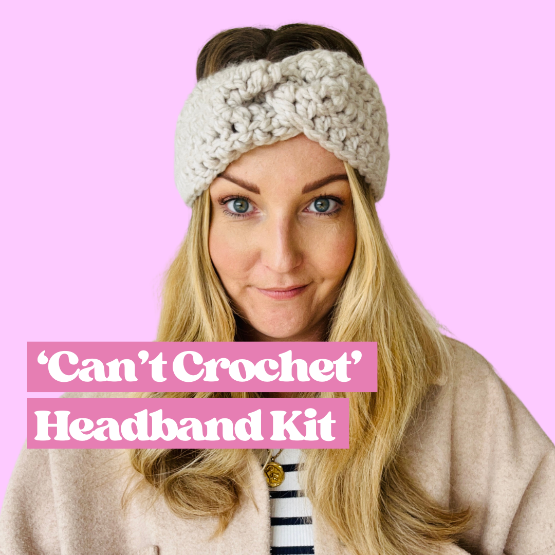 beginner crochet headband kit - learn how to crochet - crochet starter kit