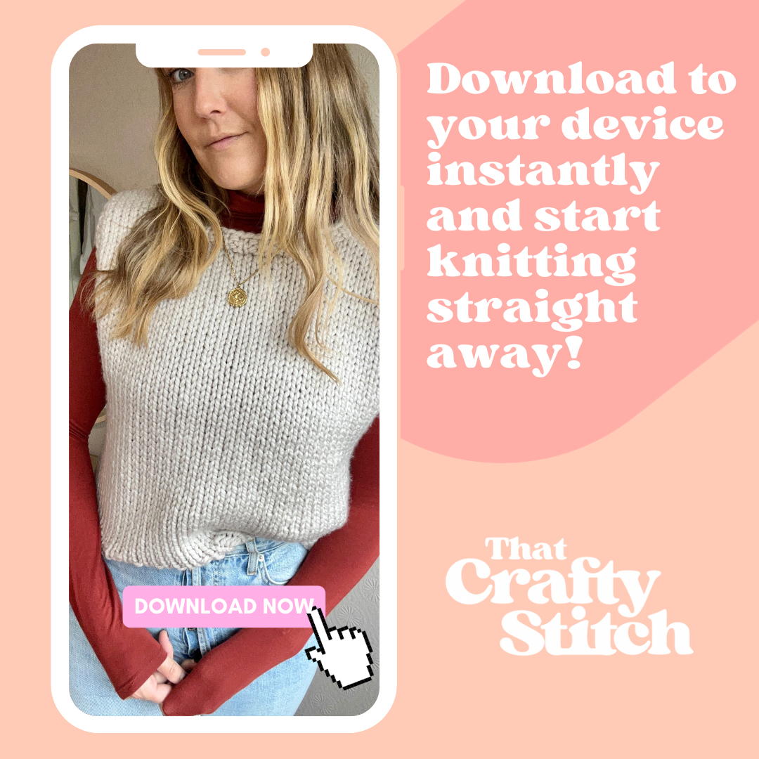 sweater vest knitting pattern | easy chunky sweater vest pattern | digital download