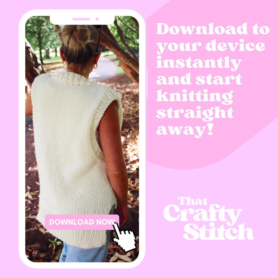 v-neck vest knitting pattern