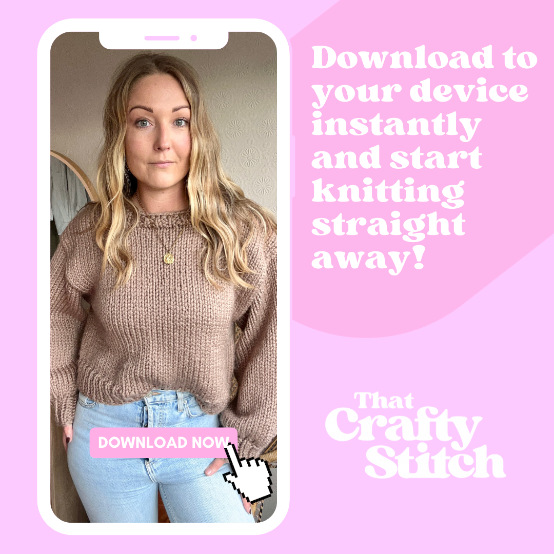 easy chunky jumper knitting pattern | beginner friendly jumper knitting pattern | digital download