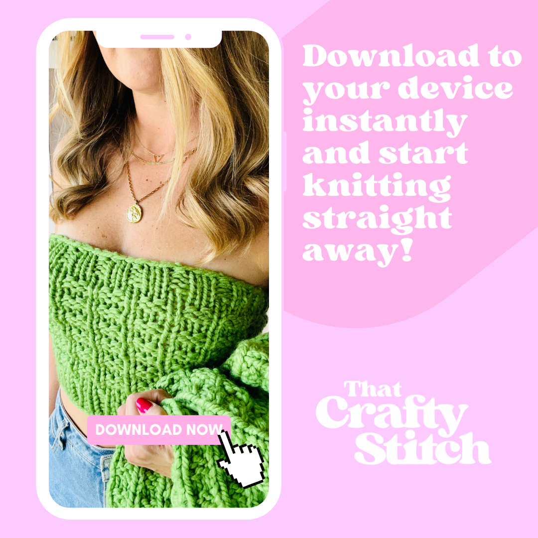 KNITTING PATTERN - The Roper Bandeaux Top - Digital Download – That Crafty Stitch