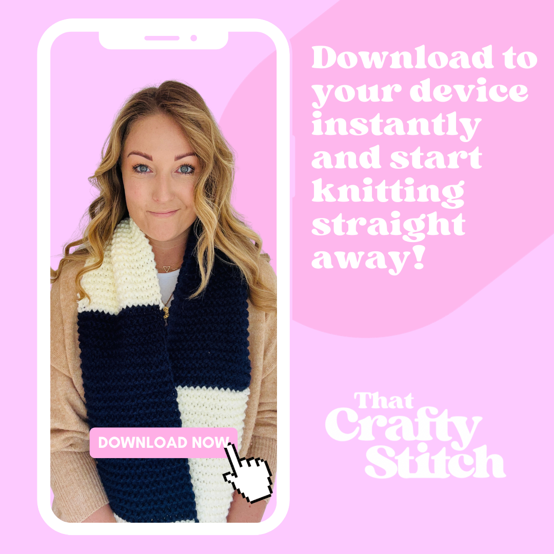beginner stripe scarf knitting pattern